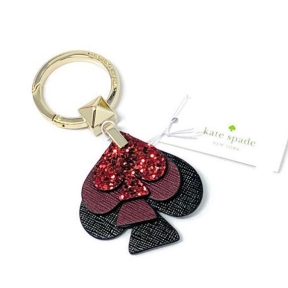 Kate Spade Stacked Spades Keychain FOB Gli…